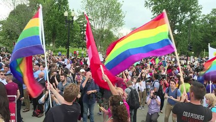 Celebran aprobación del matrimonio gay en EEUU