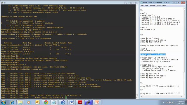 14 - OSPF PE to CE Routing Sessions