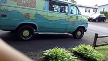 Scooby Doo Mystery Machine van in village of Neshaminy North Wales PA
