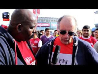 Claude Leads Giroud Chant (Na Na Na) !!! - Arsenal 3 Man City 0