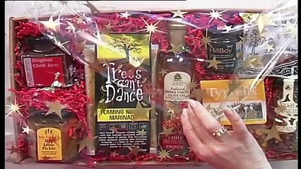 Wrapping a hamper using cellophane wrap