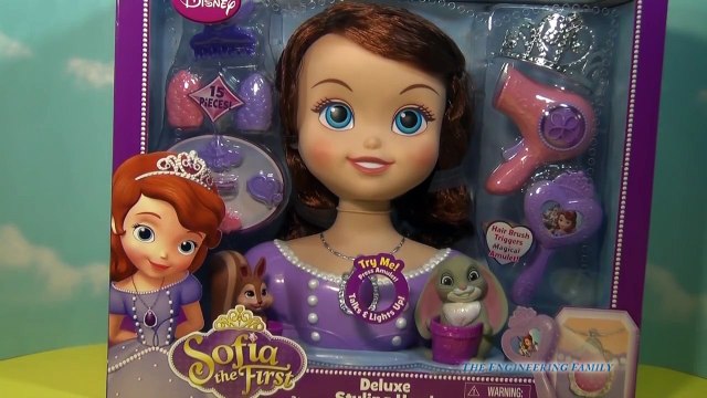 SOFIA THE FIRST Disney Junior Sofia Styling Head a Disney Princess Sofia Video Toy Review
