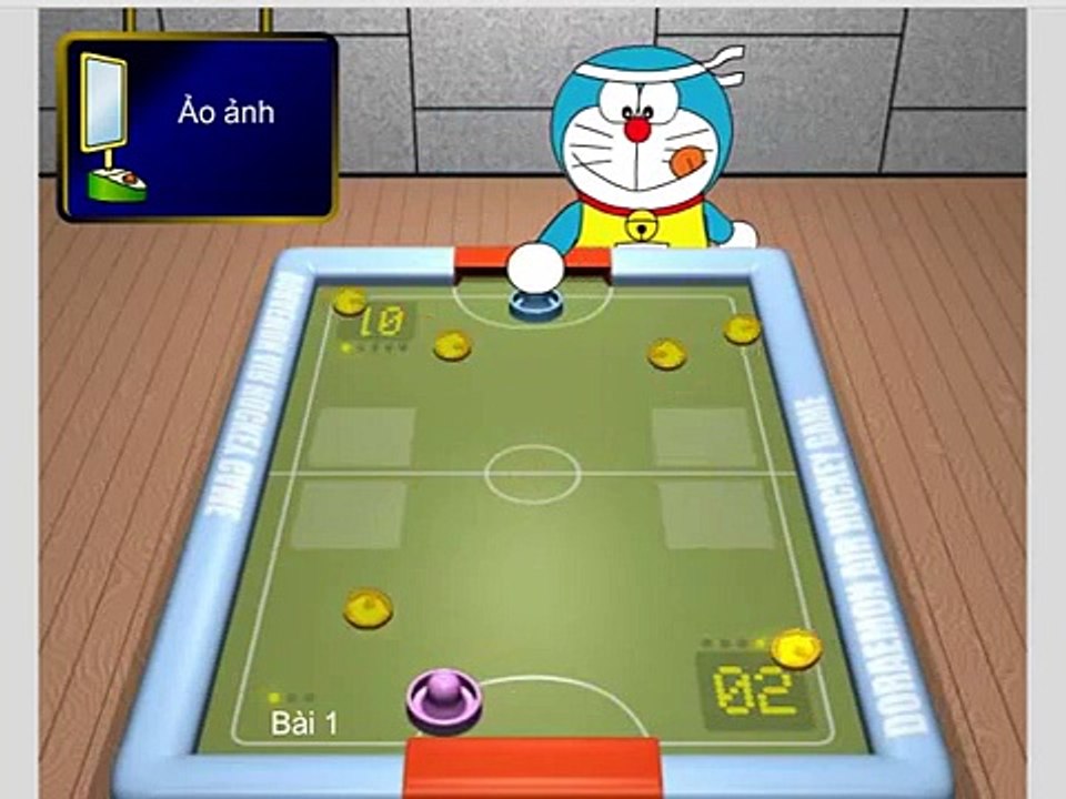 Game Doremon chơi khúc côn cầu