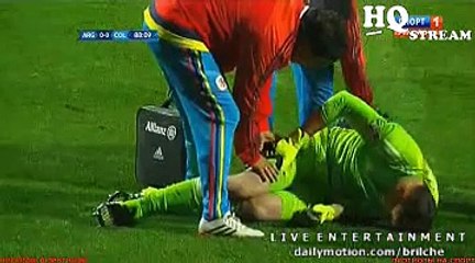David Ospina GETS Injured Too Much - Argentina v. Colombia 2015
