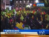 Simpatizante del régimen realizan plantón en la Plaza de la Independencia