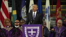Obama recuerda con un conmedor discurso a las víctimas del tiroteo de Charleston