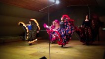 Russian Gypsy dance men and women rehearsal