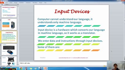 Introduction to Input Devices: Fundamentals of Computers