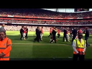 Arsenal Players Lap of Honour. Final Home Game 2013/14 Season