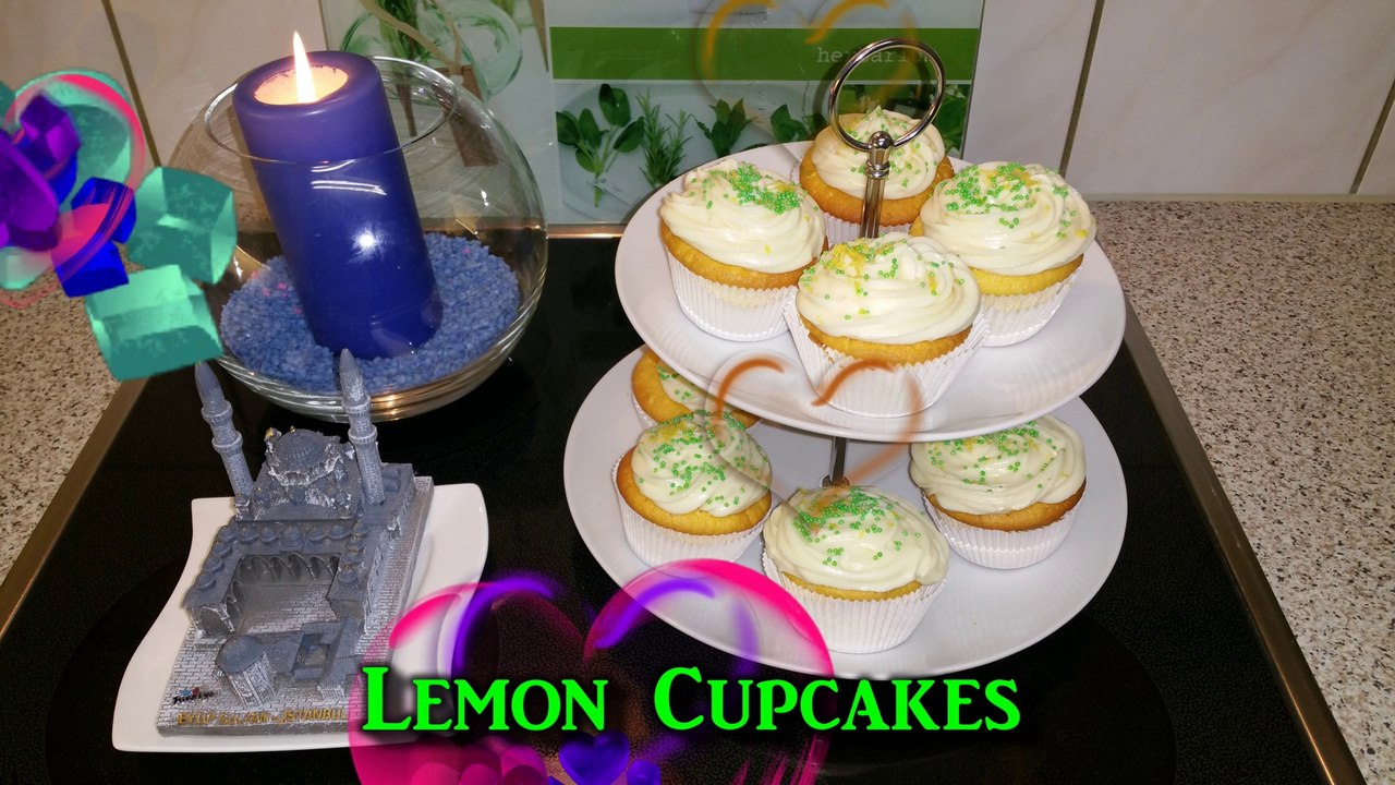 Lemon cupcakes لمین کپ کیک / Cook With Saima