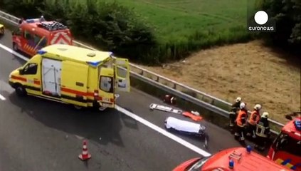 Driver killed as coach carrying British schoolchildren crashes in Belgium