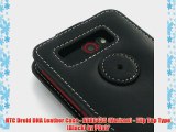 HTC Droid DNA Leather Case - ADR6435 (Verizon) - Flip Top Type (Black) by PDair