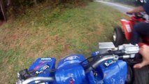 Yamaha Blaster VS Honda 250ex Drag Race