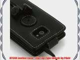 HTC8X Leather Case - Flip Top Type (Black) by Pdair