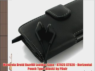 Download Video: Motorola Droid RazrHD Leather Case - XT925 XT926 - Horizontal Pouch Type (Black) by PDair