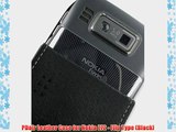 PDair Leather Case for Nokia E72 - Flip Type (Black)