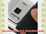 PDair Leather Case for Nokia N8 - Flip Type (Black/Crocodile Pattern)