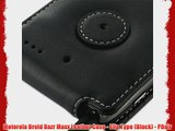 Motorola Droid Razr Maxx Leather Case - Flip Type (Black) - PDair