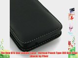 The New HTC One Leather Case - Vertical Pouch Type (NO Belt Clip) (Black) by PDair