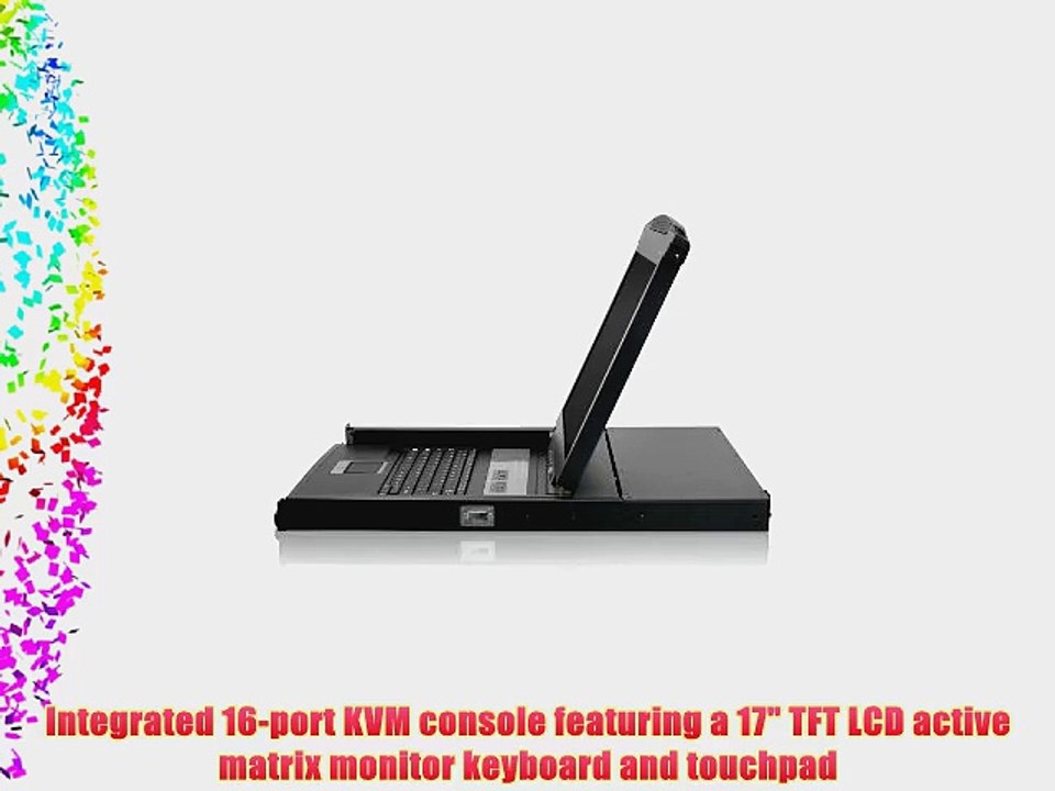 IOGEAR 16-Port Integrated KVM Console with 17 Inch TFT LCD Active Matrix Monitor Keyboard and