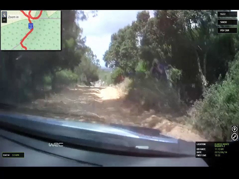 WRC rally cerdeña 2015 camara interior Especial 20 - 22. Olmedo - Monte Baranta