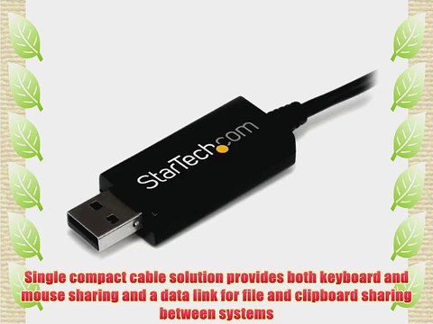 StarTech SVKMS 2 Port USB KM Switch - USB Keyboard and Mouse Switch with File Transfer