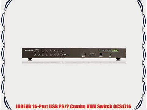 IOGEAR 16-Port USB PS/2 Combo KVM Switch GCS1716