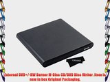 COOLEAD- Slot Loading External USB M-DISC DVD -RW CD RW Burner Writer Drive For Apple MacBook
