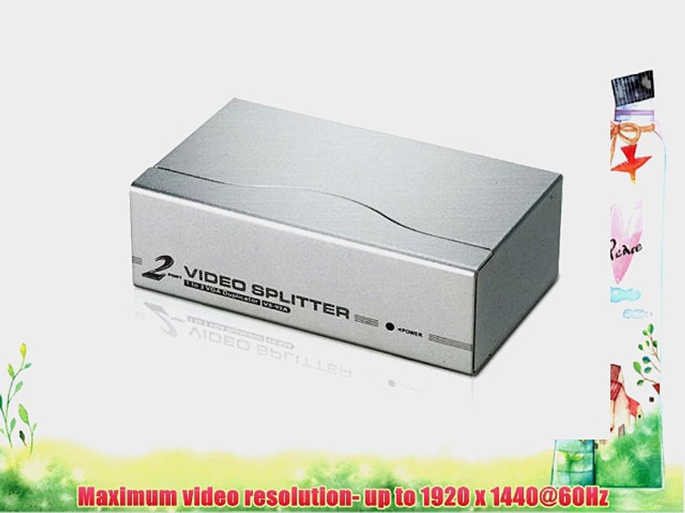 ATEN 2-Port 350 MHz VGA Video Splitter VS92A (Silver)
