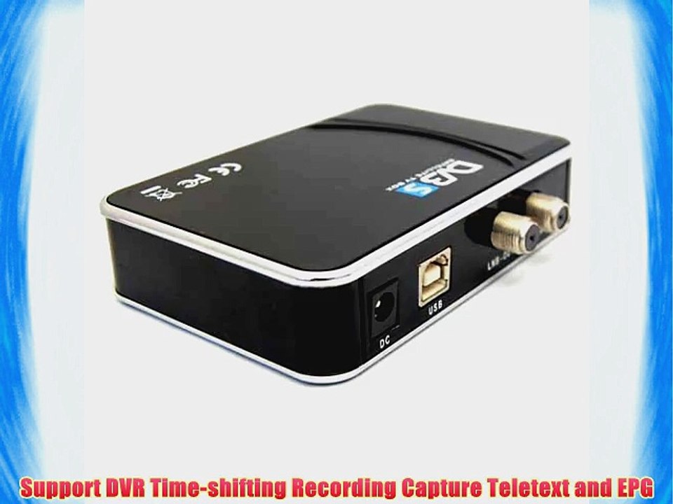 USB 2.0 Digital DVBS Satellite TV Tuner EPG Recording HDTV Box For PC