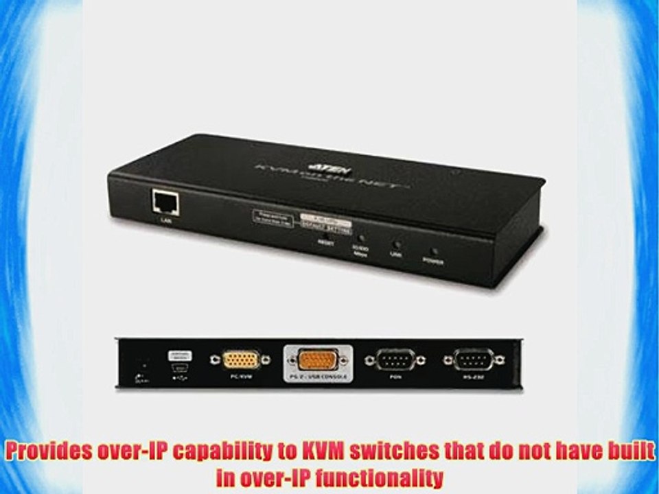 ATEN 1-Port IP KVM on the NET with Virtual Media CN8000 (Black) - video  Dailymotion