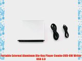 Epartsdom@Silver Aluminum External USB 3.0 Blu-Ray Player/DVD/CD Combo Drive for Apple--MacBook