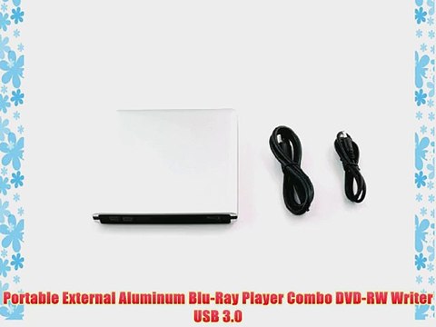 Epartsdom@Silver Aluminum External USB 3.0 Blu-Ray Player/DVD/CD Combo Drive for Apple MacBook