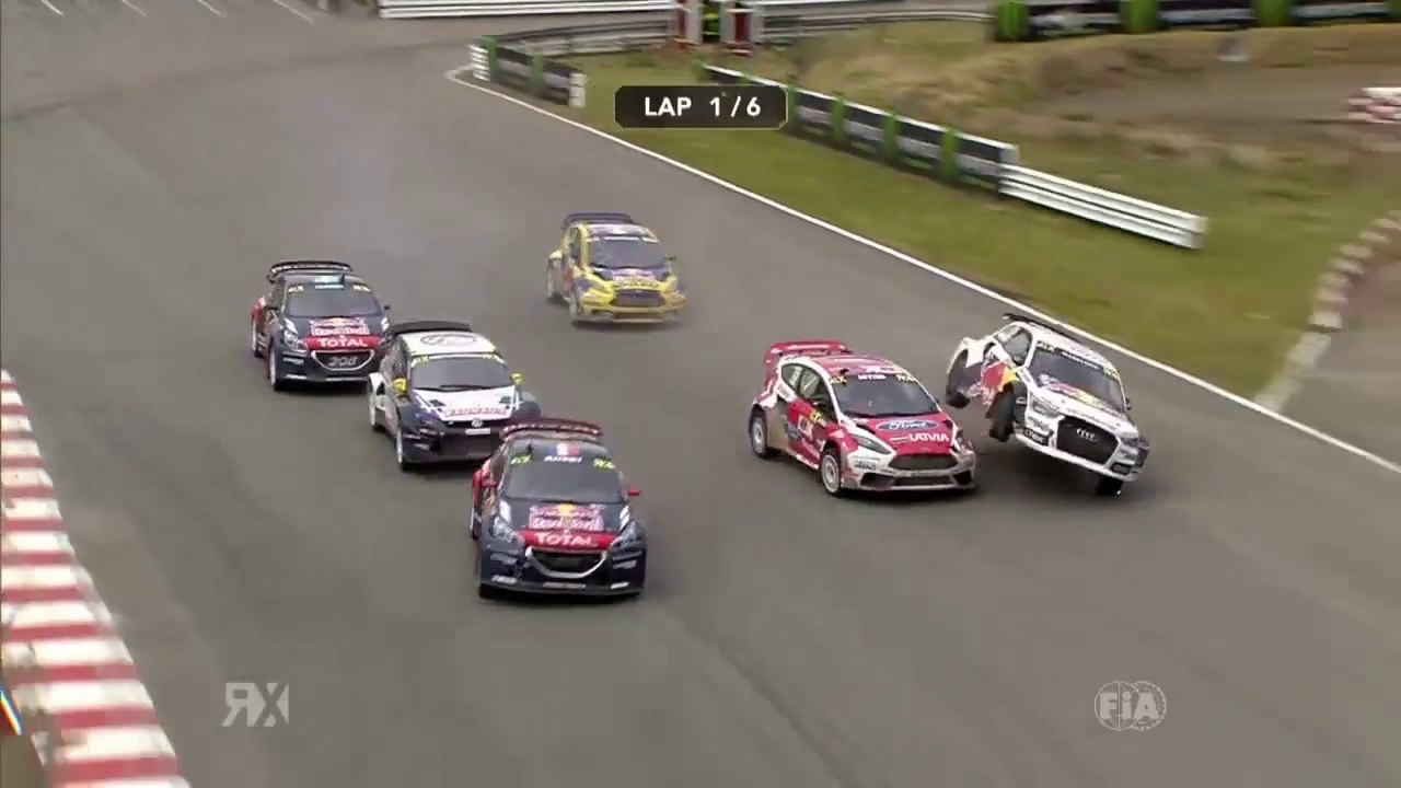 WRX 2015 Germany Semi Final 1 Start Big Crash