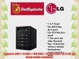 Bestduplicator BD-LG-4T 4 Target 24x SATA DVD Duplicator with Built-In LG Burner (1 to 4)