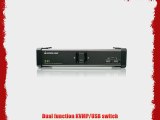 IOGEAR 2-Port DVI KVMP Switch USB 2.0 Console USB Peripherals Audio and Wireless Keyboard GCS1102-KM1