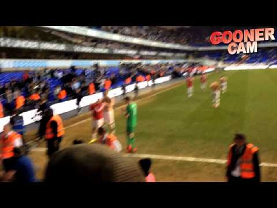 Arsenal Players applaud the Awesome Travelling Fans at The NLD