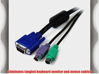 StarTech.com 25 Feet 3-in-1 PS/2 KVM Extension Cable - Black (3N1PSEXT25BK)