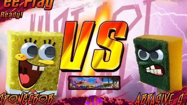 ᴴᴰ SpongeBob SquarePants Games Abrasive S.B. and SpongeBob fight with Cartoon Network