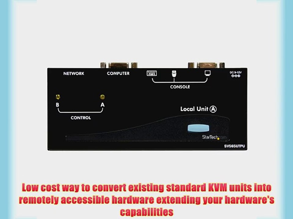 StarTech.com USB VGA KVM Console Extender over CAT5 UTP (500 Feet) (SV565UTPU)