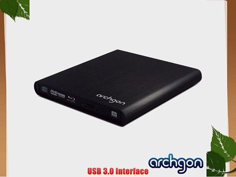 Archgon USB 3.0 Aluminum External Blu-ray Burner Model MD-3107-U3-K w/Cyberlink BD solution