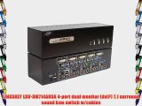 LINKSKEY LDV-DM714AUSK 4-port dual monitor (dvi?) 7.1 surround sound kvm switch w/cables