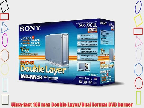 Sony DRX720UL External USB 2.0/i.Link DVD R Double Layer/DVD RW