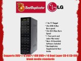 Bestduplicator BD-LG-11T 11 Target 24x SATA DVD Duplicator with Built-In LG Burner (1 to 11)