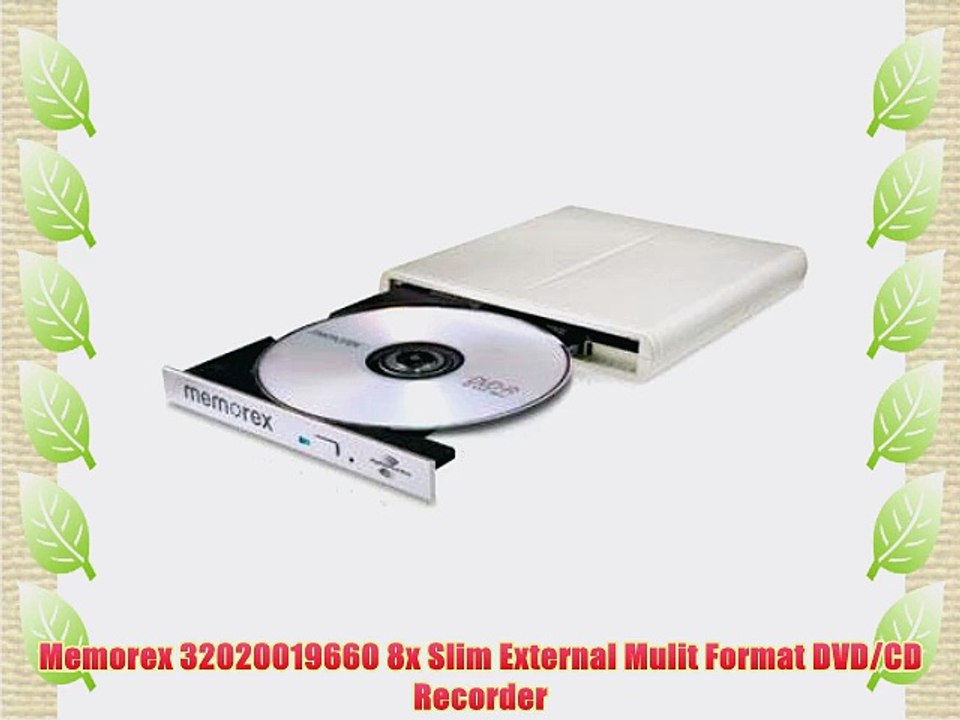 Memorex 32020019660 8x Slim External Mulit Format DVD/CD Recorder