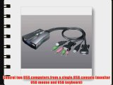 Tripp Lite 2-Port All-in-One USB KVM Switch w/Audio and Built-In Cables ( B034-002-R )