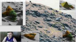 Alien Faces Near Pyramid On Mars, Rover Photo, June 2015, UFO Sighting Daily.