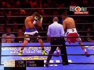 پاکستانی نژاد باکسر عامر خان نے زبردست مقابلے کے بعد امریکی...