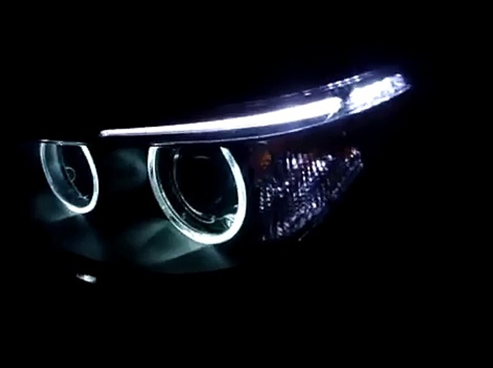 BMW E60 Angel Eyes w/ "Eugene Eyebrows" Mod