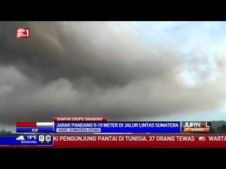 Jalur Lintas Sumatera Medan-Brastagi Tertutup Abu Vulkanis